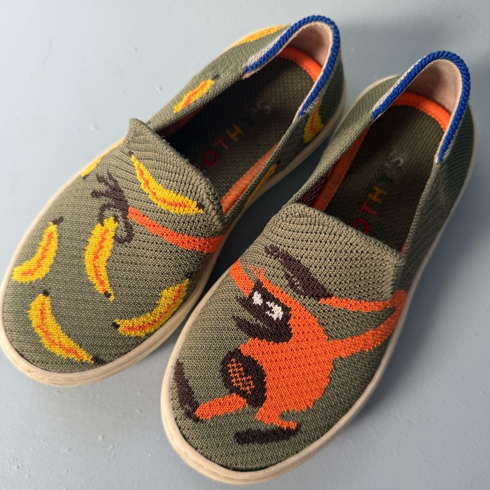 Rothy’s x Pete Oswald Snack Attack Monkey SlipOn Shoe
